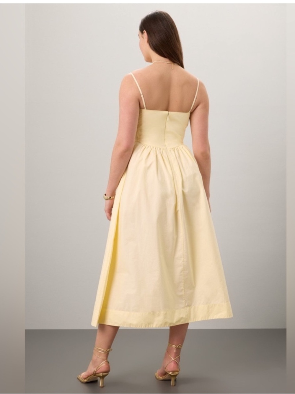 Ronny Kobo x RTR Yellow Corset Midi Dress, Size: 12 - Picture 3 of 15